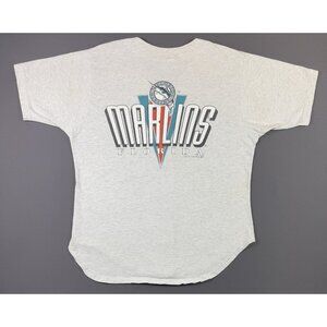 Rare Vintage 1993 Florida Marlins Baseball Jersey Gray XL MLB Sports Logo Shirt